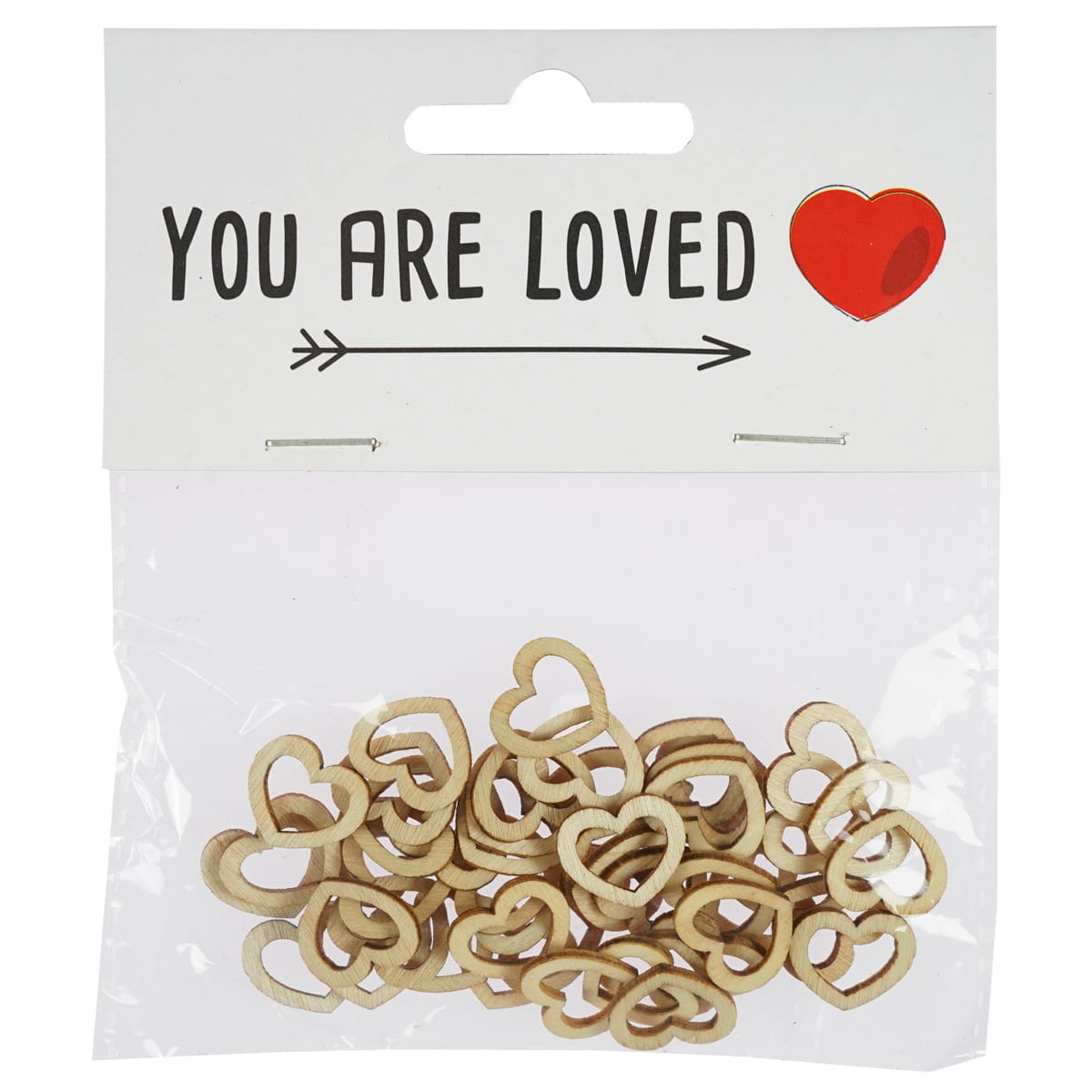 Drewniane konfetti - serduszka (48szt) WA9922 Arpex